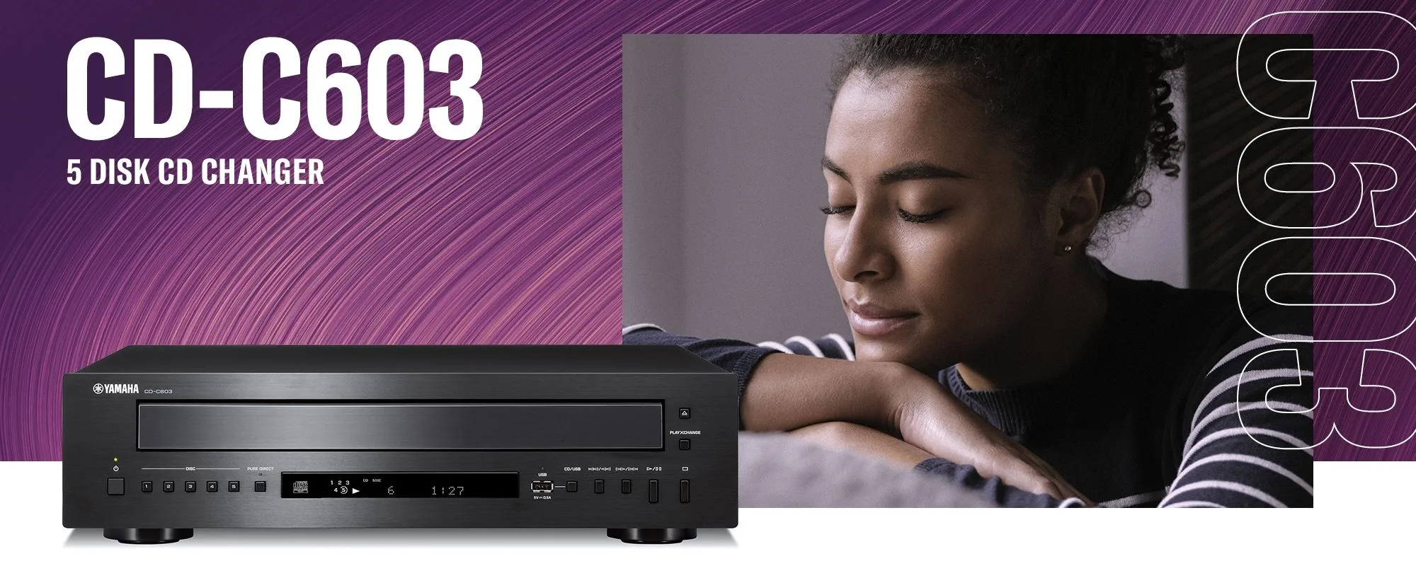 Yamaha CD-C603 5 Disc Changer CD player - Image 2